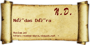 Nádas Dóra névjegykártya